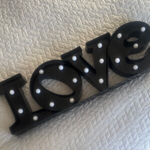 Black Love Marquee Sign